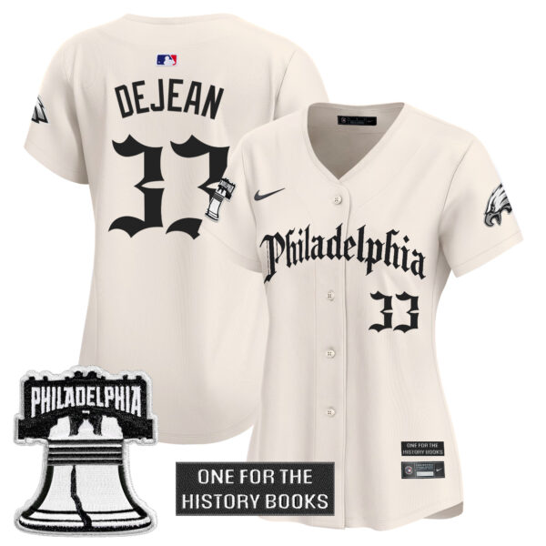 Women's Eagles 'Retro Newspaper Edition' Vapor Baseball Jersey - All Stitched - Image 19