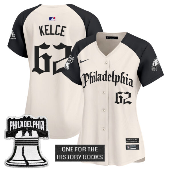 Women's Eagles 'Retro Newspaper Edition' Vapor Baseball Jersey - All Stitched - Image 23