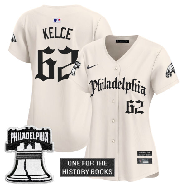Women's Eagles 'Retro Newspaper Edition' Vapor Baseball Jersey - All Stitched - Image 13