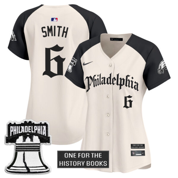 Women's Eagles 'Retro Newspaper Edition' Vapor Baseball Jersey - All Stitched - Image 24