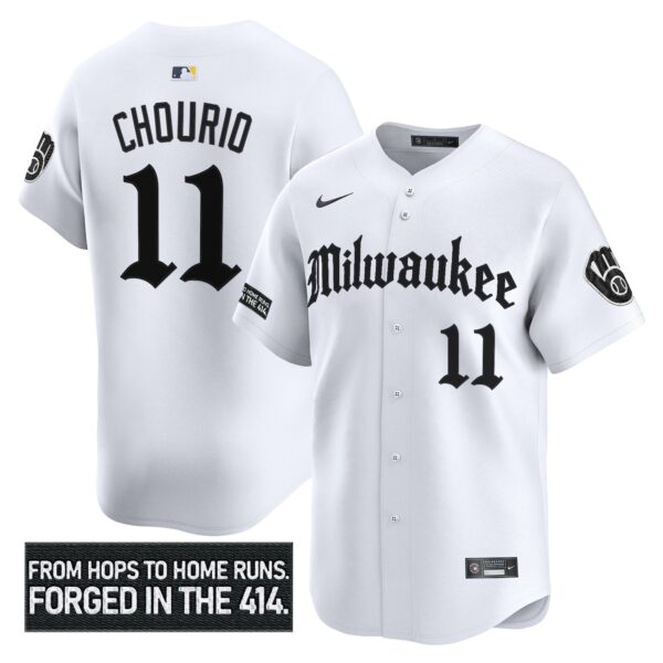 Men's Milwaukee Brewers 'Gothic 414 Shadows Edition' Vapor Premier Limited Jersey - All Stitched - Image 15