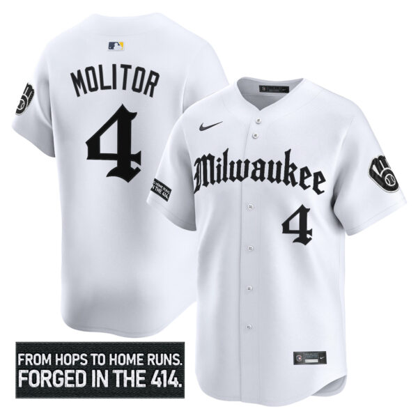 Men's Milwaukee Brewers 'Gothic 414 Shadows Edition' Vapor Premier Limited Jersey - All Stitched - Image 19