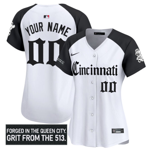 Cincinnati Reds 'Gothic Queen City Edition' Vapor Premier Limited Custom Jersey - All Stitched - Image 7