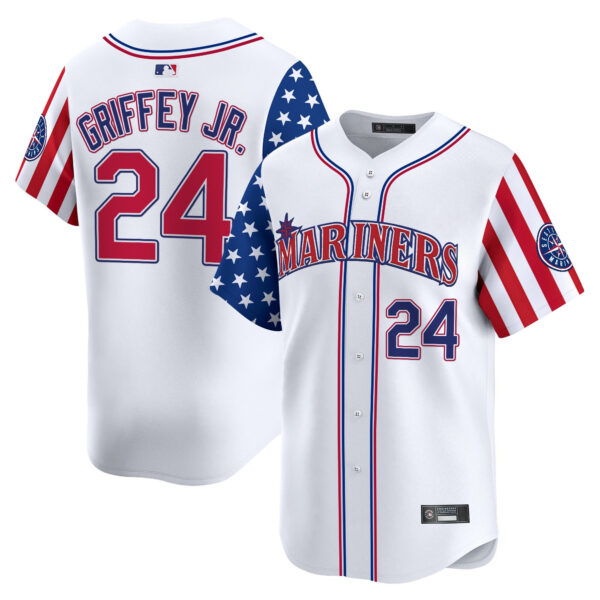 Men's Seattle Mariners 2025 Independence Day Vapor Premier Limited Jersey - All Stitched - Image 7