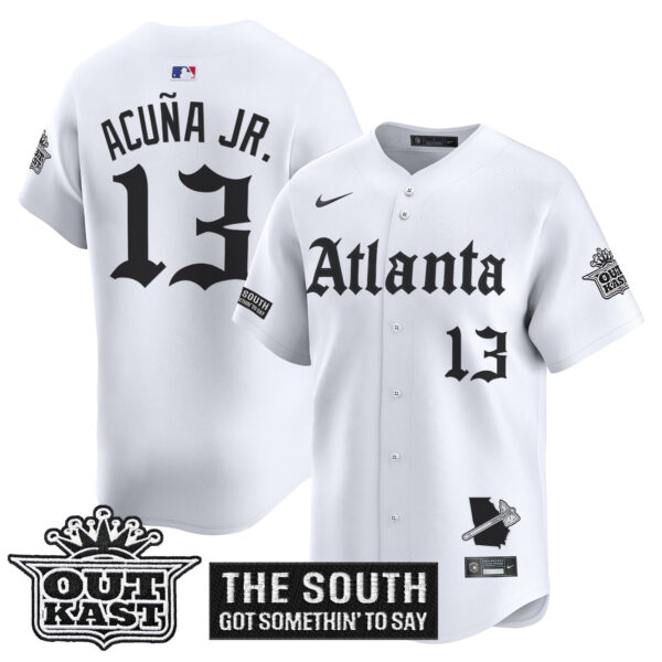 Men's Atlanta Braves 'Gothic South x Outkast Edition' Vapor Premier Limited Jersey - All Stitched - Image 13
