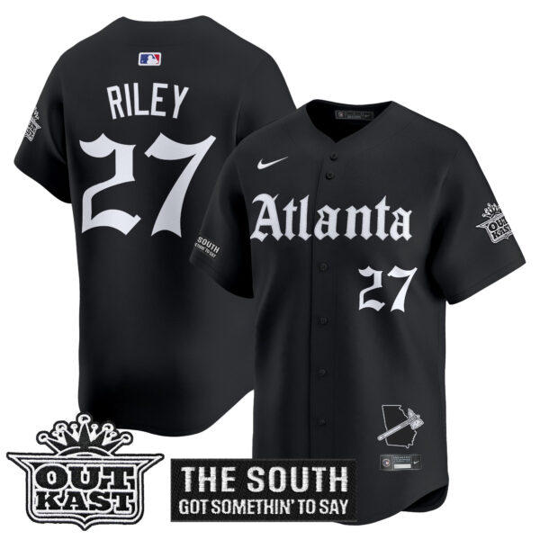 Men's Atlanta Braves 'Gothic South x Outkast Edition' Vapor Premier Limited Jersey - All Stitched - Image 3