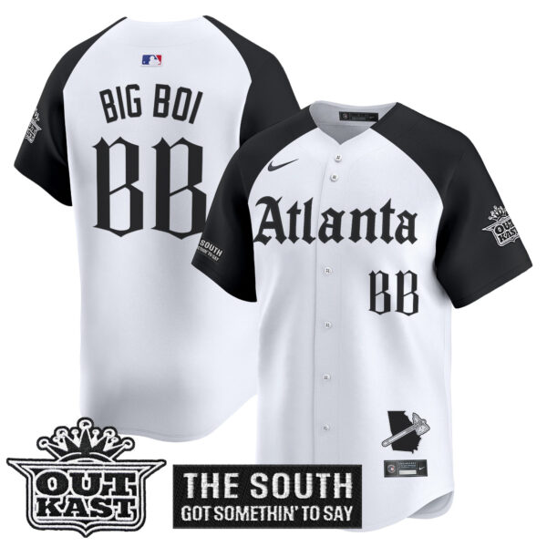 Men's Atlanta Braves 'Gothic South x Outkast Edition' Vapor Premier Limited Jersey - All Stitched - Image 33