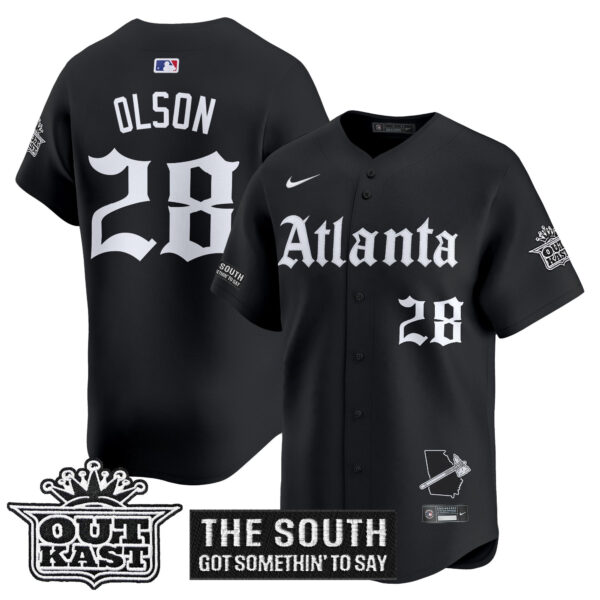 Men's Atlanta Braves 'Gothic South x Outkast Edition' Vapor Premier Limited Jersey - All Stitched - Image 7