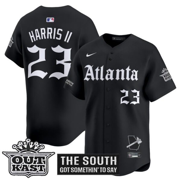 Men's Atlanta Braves 'Gothic South x Outkast Edition' Vapor Premier Limited Jersey - All Stitched - Image 6