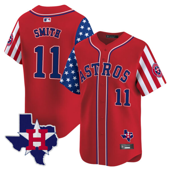 Men's Houston Astros 2025 Independence Day Vapor Premier Limited Jersey - All Stitched - Image 17