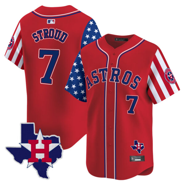 Men's Houston Astros 2025 Independence Day Vapor Premier Limited Jersey - All Stitched - Image 13
