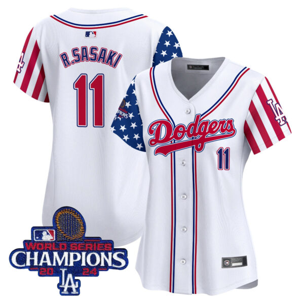 Women's Dodgers 2025 Independence Day Vapor Premier Limited Jersey - All Stitched - Image 4