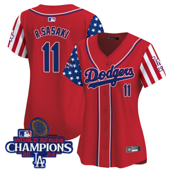 Women's Dodgers 2025 Independence Day Vapor Premier Limited Jersey - All Stitched - Image 14