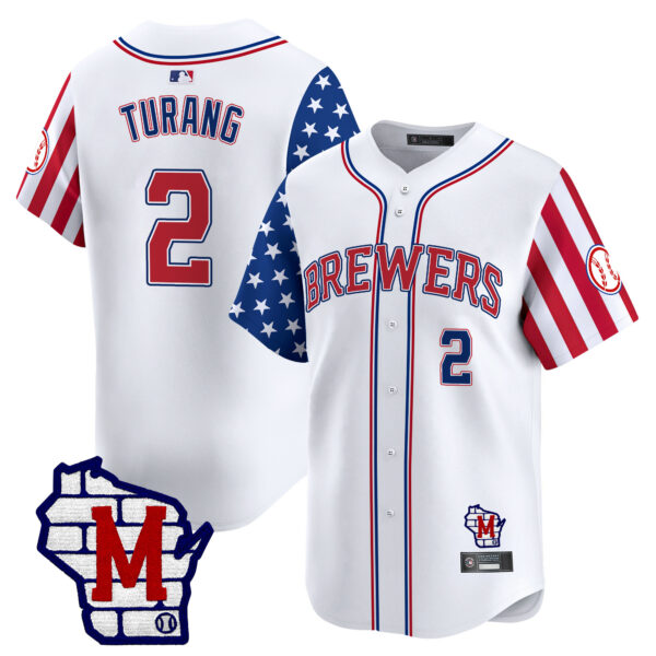 Men's Milwaukee Brewers 2025 Independence Day Vapor Premier Limited Jersey - All Stitched - Image 5