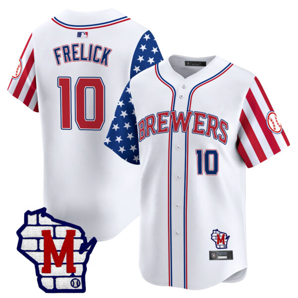 Men's Milwaukee Brewers 2025 Independence Day Vapor Premier Limited Jersey - All Stitched - Image 6