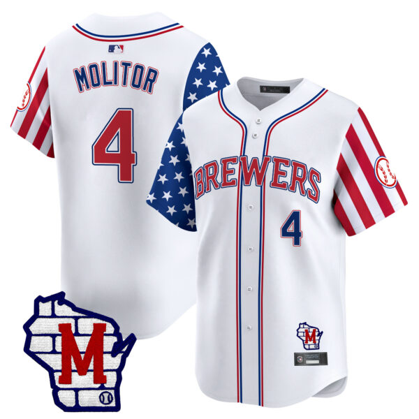 Men's Milwaukee Brewers 2025 Independence Day Vapor Premier Limited Jersey - All Stitched - Image 8