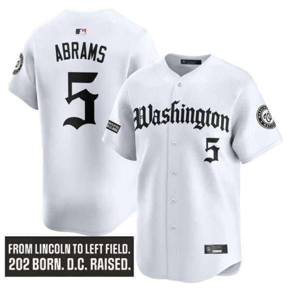 Men's Washington Nationals 'Gothic Capitol Edition' Vapor Premier Limited Jersey - All Stitched - Image 10