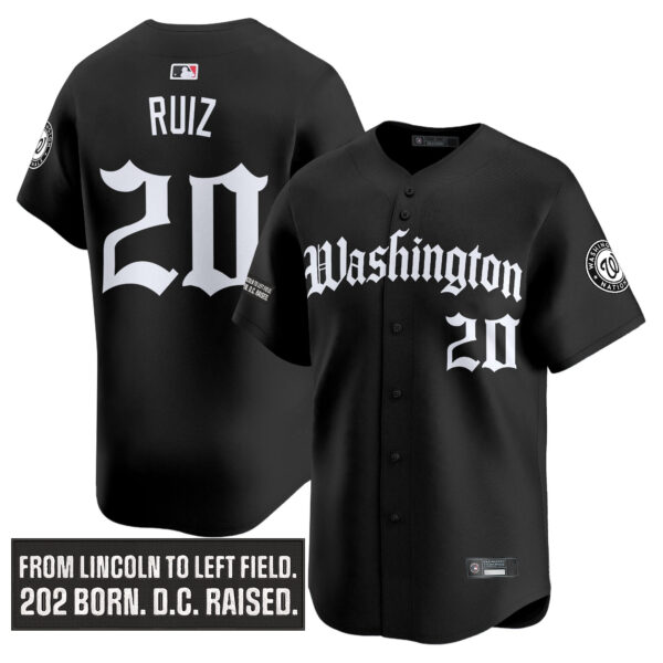 Men's Washington Nationals 'Gothic Capitol Edition' Vapor Premier Limited Jersey - All Stitched - Image 4