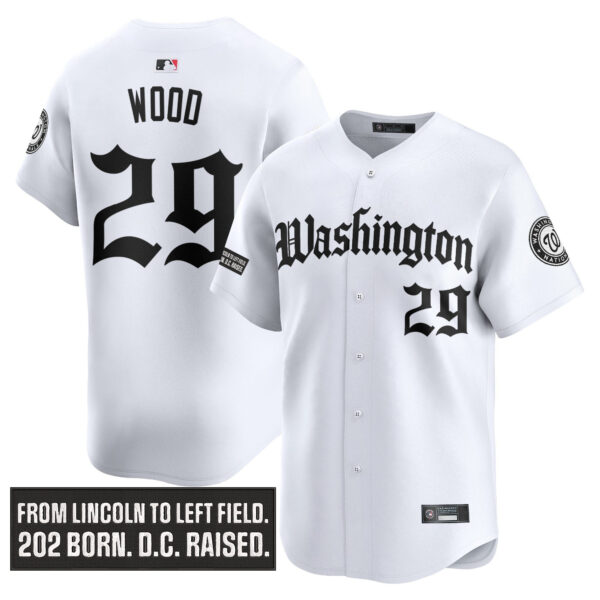 Men's Washington Nationals 'Gothic Capitol Edition' Vapor Premier Limited Jersey - All Stitched - Image 14