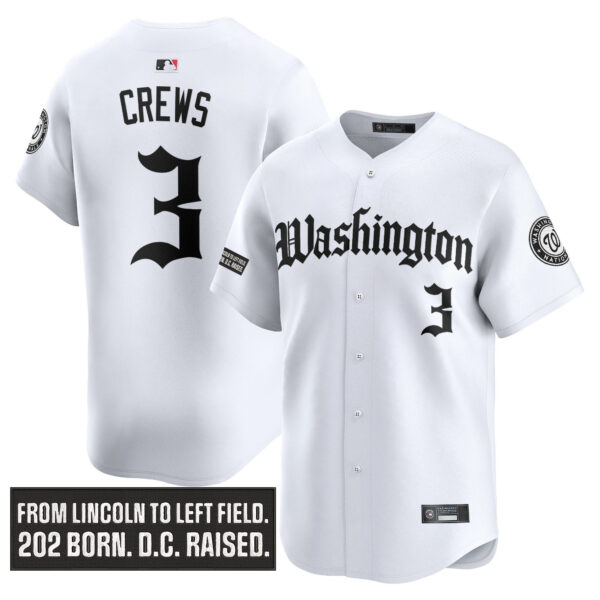 Men's Washington Nationals 'Gothic Capitol Edition' Vapor Premier Limited Jersey - All Stitched - Image 11
