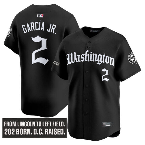 Men's Washington Nationals 'Gothic Capitol Edition' Vapor Premier Limited Jersey - All Stitched - Image 8