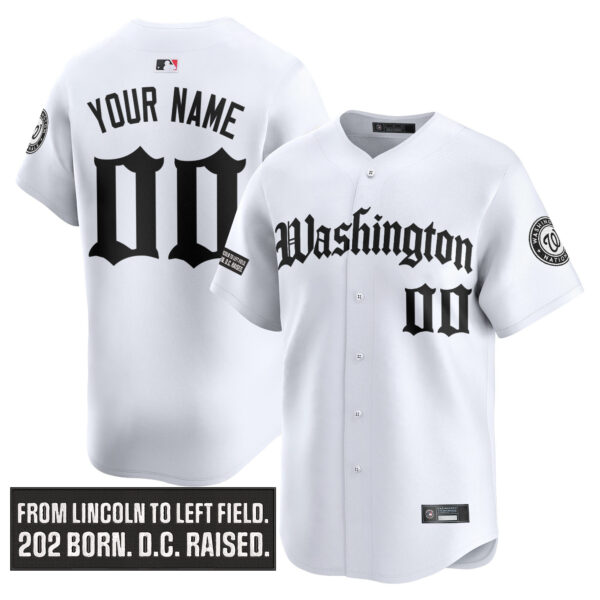 Washington Nationals 'Gothic Capitol Edition' Vapor Premier Limited Custom Jersey - All Stitched - Image 2