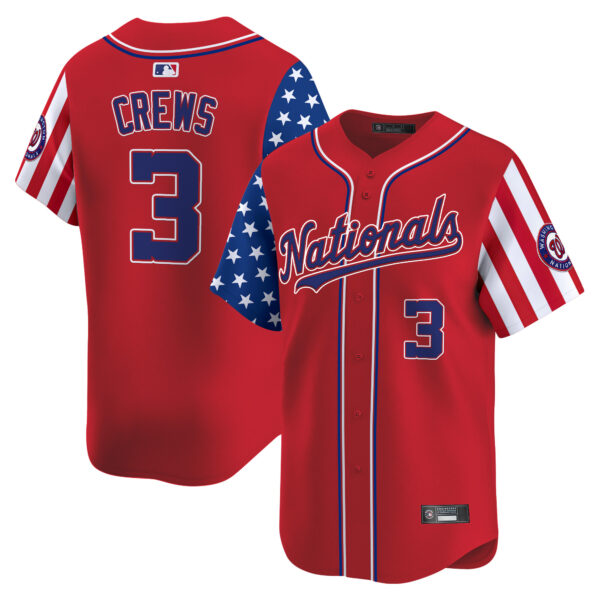 Men's Washington Nationals 2025 Independence Day Vapor Premier Limited Jersey - All Stitched - Image 10