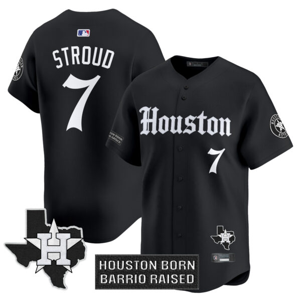Men's Houston Astros 'Gothic Edition' Vapor Premier Limited Jersey V2 - All Stitched - Image 5