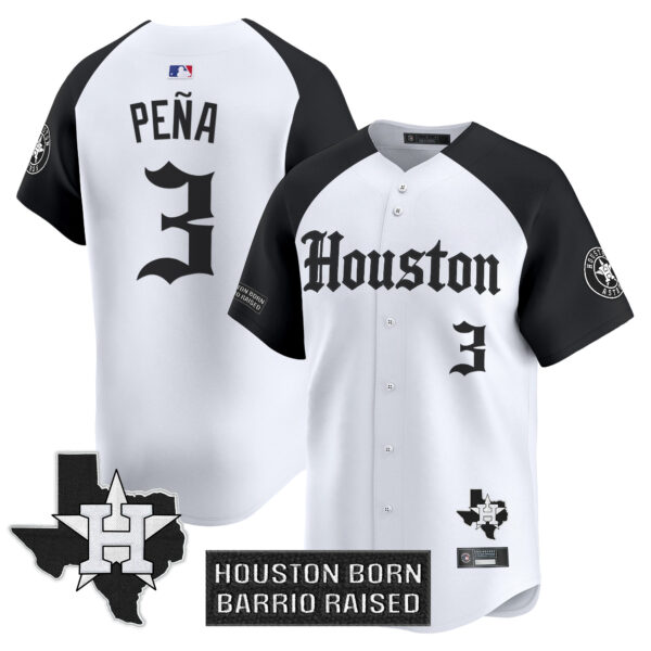 Men's Houston Astros 'Gothic Edition' Vapor Premier Limited Jersey V2 - All Stitched - Image 21