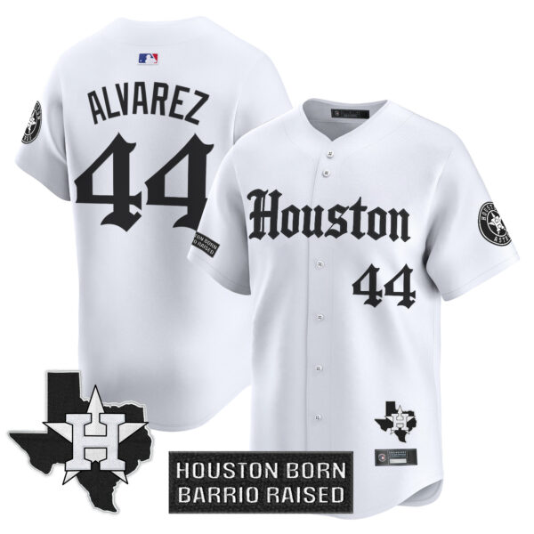 Men's Houston Astros 'Gothic Edition' Vapor Premier Limited Jersey V2 - All Stitched - Image 13