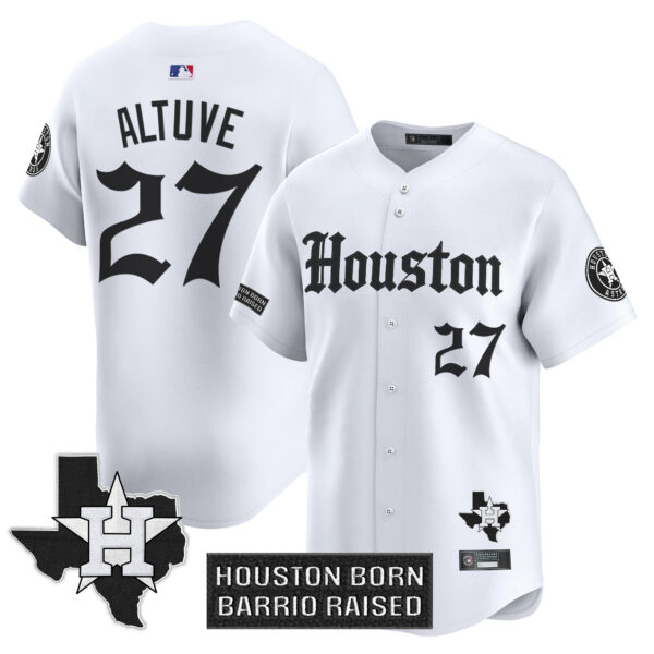 Men's Houston Astros 'Gothic Edition' Vapor Premier Limited Jersey V2 - All Stitched - Image 12