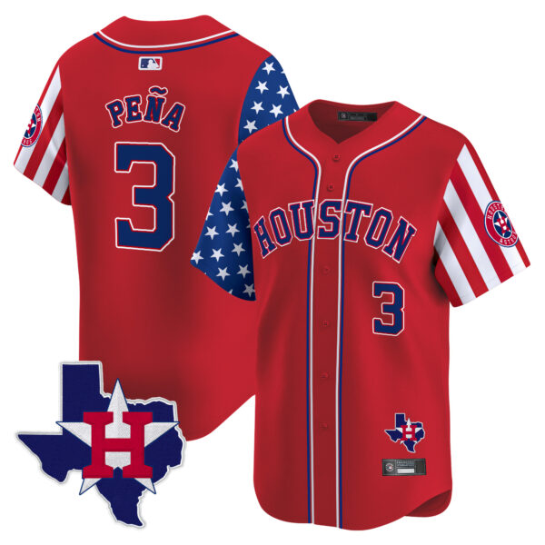 Men's Houston Astros 2025 Independence Day Vapor Premier Limited Jersey V2 - All Stitched - Image 11