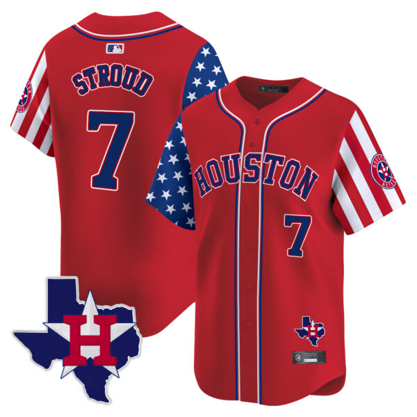 Men's Houston Astros 2025 Independence Day Vapor Premier Limited Jersey V2 - All Stitched - Image 13