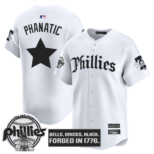 Men's Philadelphia Phillies 'Gothic Liberty Edition' Vapor Premier Limited Jersey - All Stitched - Image 21