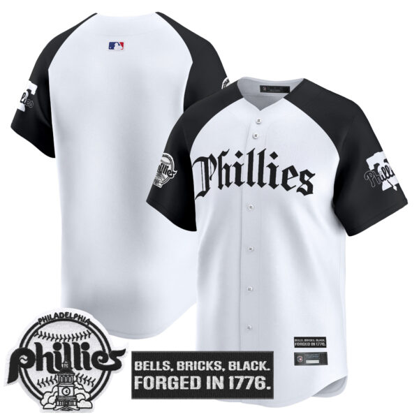 Men's Philadelphia Phillies 'Gothic Liberty Edition' Vapor Premier Limited Jersey - All Stitched - Image 33