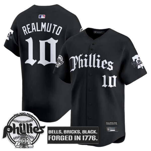 Men's Philadelphia Phillies 'Gothic Liberty Edition' Vapor Premier Limited Jersey - All Stitched - Image 7