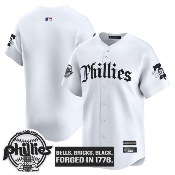 Men's Philadelphia Phillies 'Gothic Liberty Edition' Vapor Premier Limited Jersey - All Stitched - Image 22