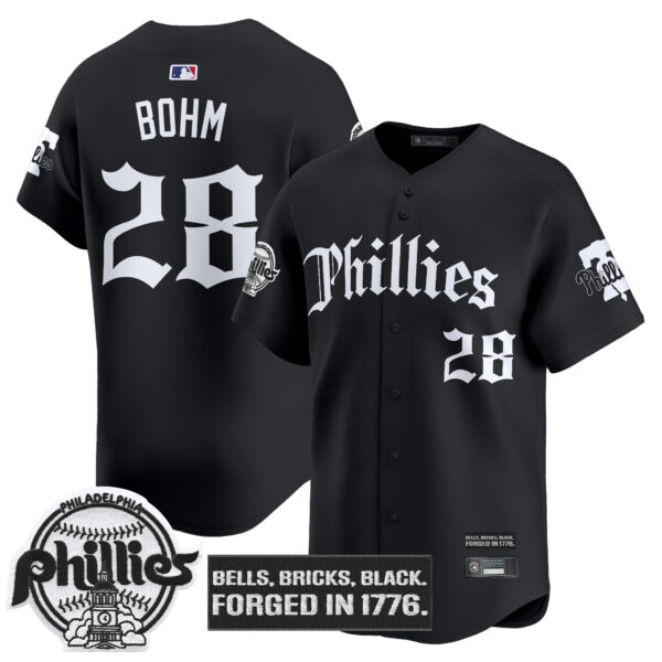 Men's Philadelphia Phillies 'Gothic Liberty Edition' Vapor Premier Limited Jersey - All Stitched - Image 4