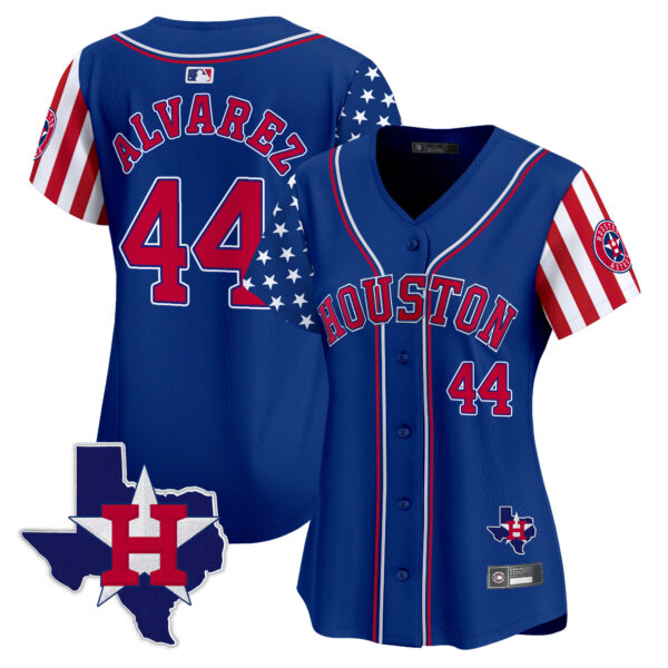 Women's Houston Astros 2025 Independence Day Vapor Premier Limited Jersey V2 - All Stitched - Image 21