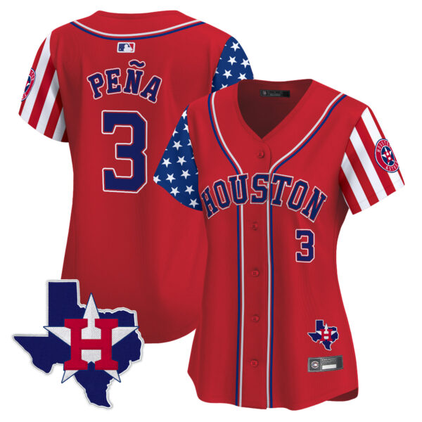 Women's Houston Astros 2025 Independence Day Vapor Premier Limited Jersey V2 - All Stitched - Image 11