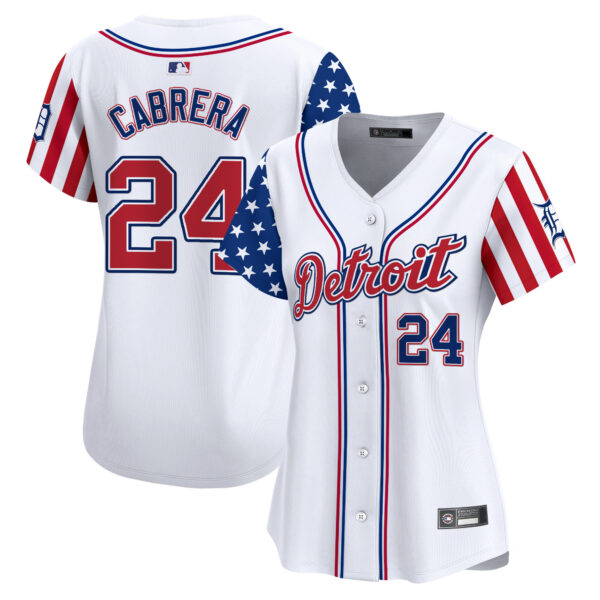 Women's Detroit Tigers 2025 Independence Day Vapor Premier Limited Jersey - All Stitched - Image 5