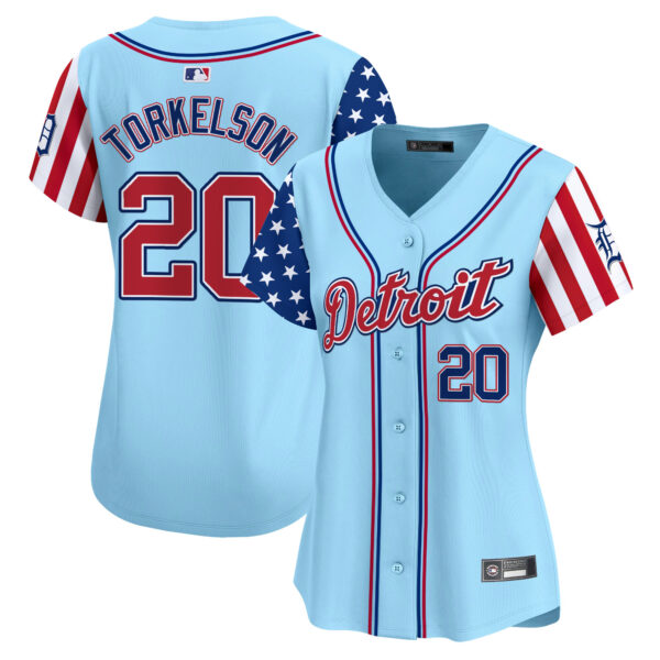 Women's Detroit Tigers 2025 Independence Day Vapor Premier Limited Jersey - All Stitched - Image 30