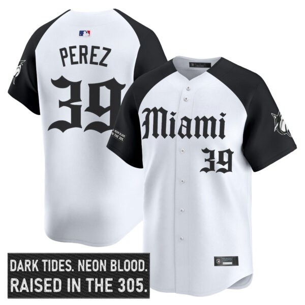 Men's Miami Marlins 'Gothic Vice Edition' Vapor Premier Limited Jersey - All Stitched - Image 20