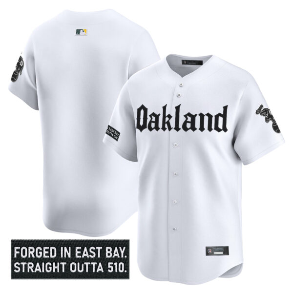Men's Oakland Athletics 'Gothic East Bay Edition' Vapor Premier Limited Jersey - All Stitched - Image 14