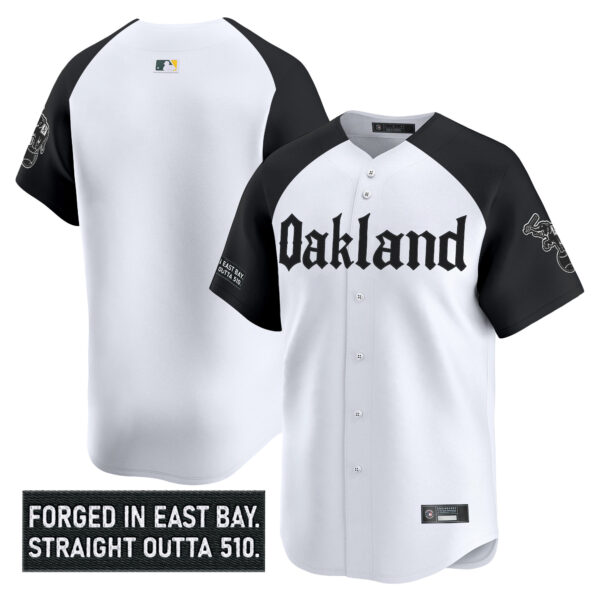 Men's Oakland Athletics 'Gothic East Bay Edition' Vapor Premier Limited Jersey - All Stitched - Image 21