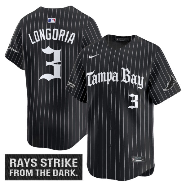 Men's Tampa Bay Rays 'Gothic Deepwater Edition' Vapor Premier Limited Jersey - All Stitched - Image 30