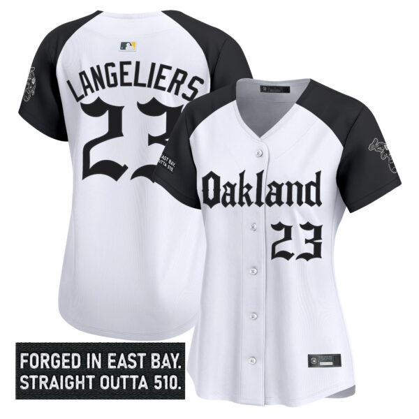 Women's Oakland Athletics 'Gothic East Bay Edition' Vapor Premier Limited Jersey - All Stitched - Image 19
