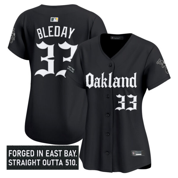 Women's Oakland Athletics 'Gothic East Bay Edition' Vapor Premier Limited Jersey - All Stitched - Image 3
