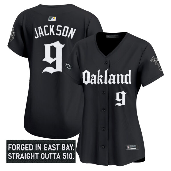 Women's Oakland Athletics 'Gothic East Bay Edition' Vapor Premier Limited Jersey - All Stitched - Image 6