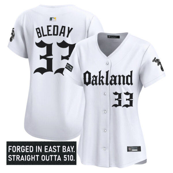 Women's Oakland Athletics 'Gothic East Bay Edition' Vapor Premier Limited Jersey - All Stitched - Image 10
